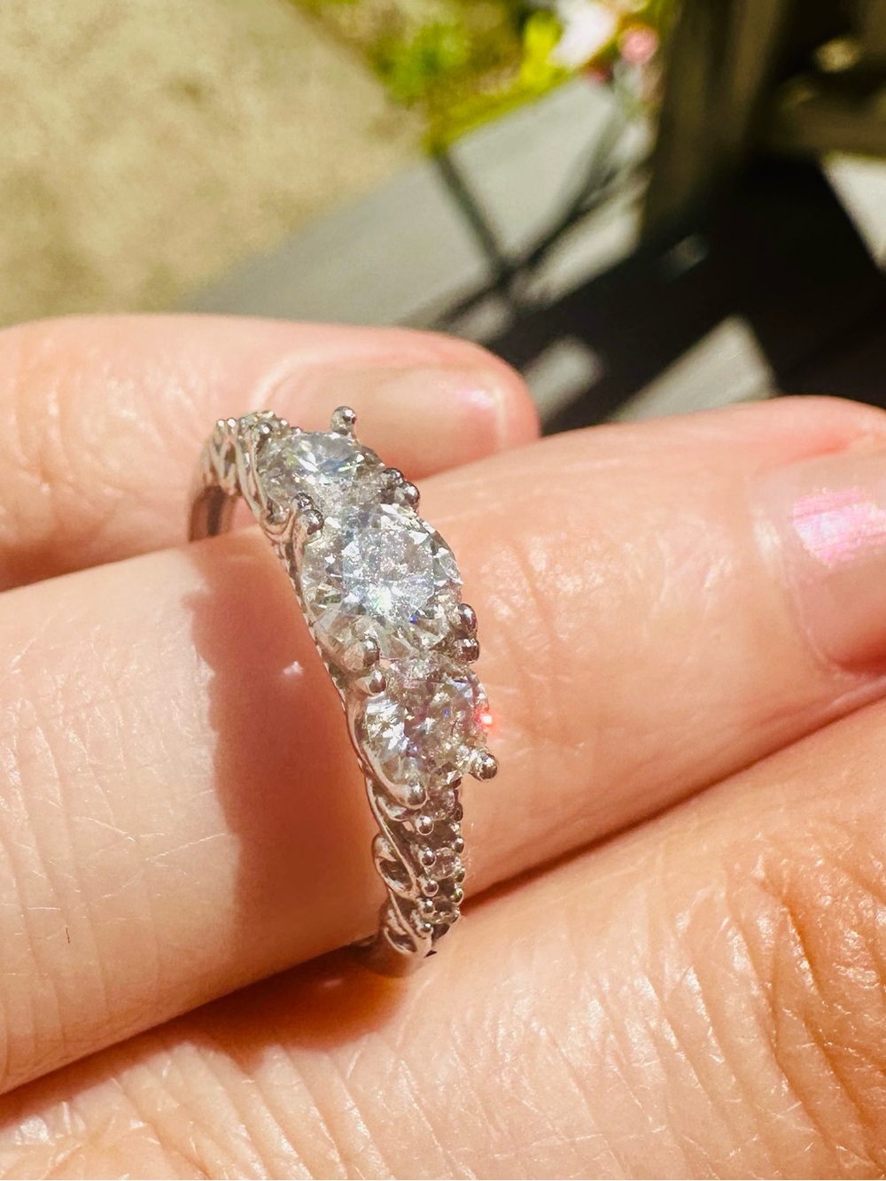New moissanite lab diamond ring band sz 7 & sizable - Picture 7 of 7